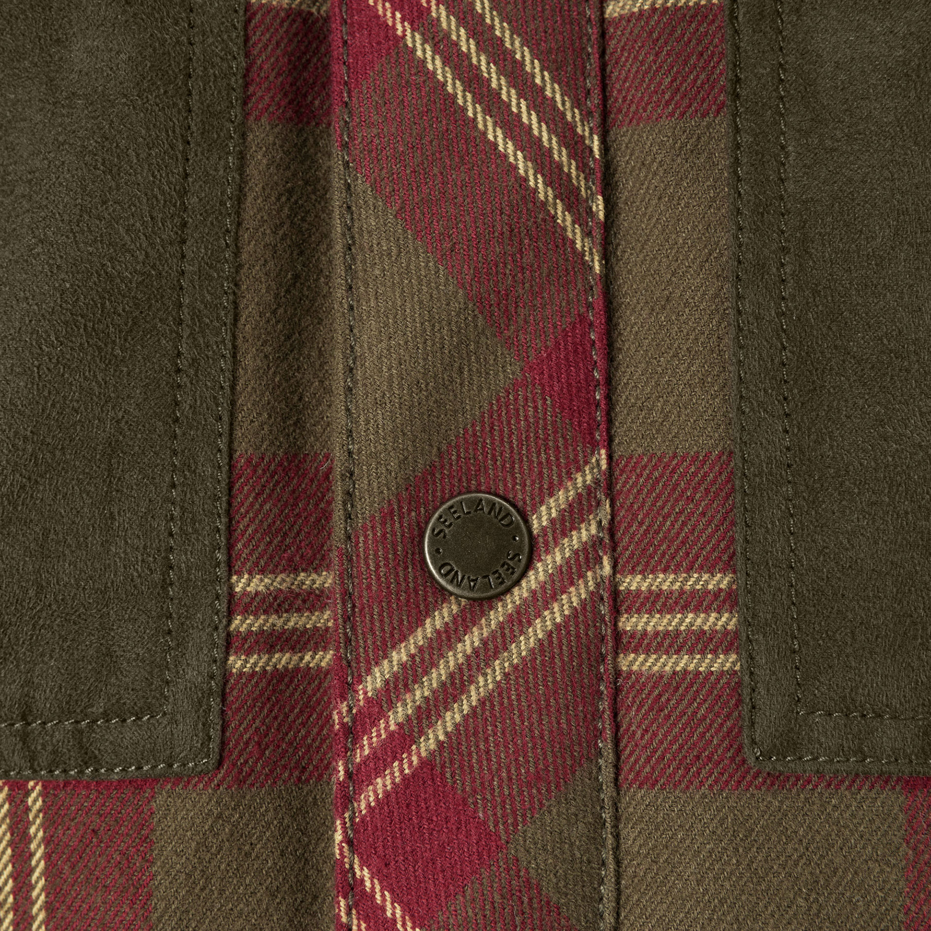Seeland Vancouver flanell overshirt, Red Check, large image number 7