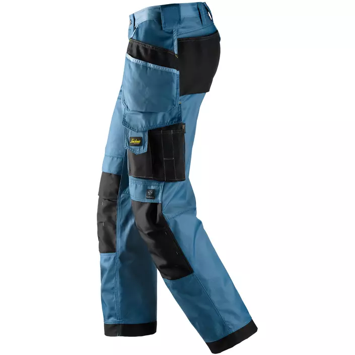 Snickers craftsman’s work trousers DuraTwill 3212, Ocean Blue/Black, large image number 2