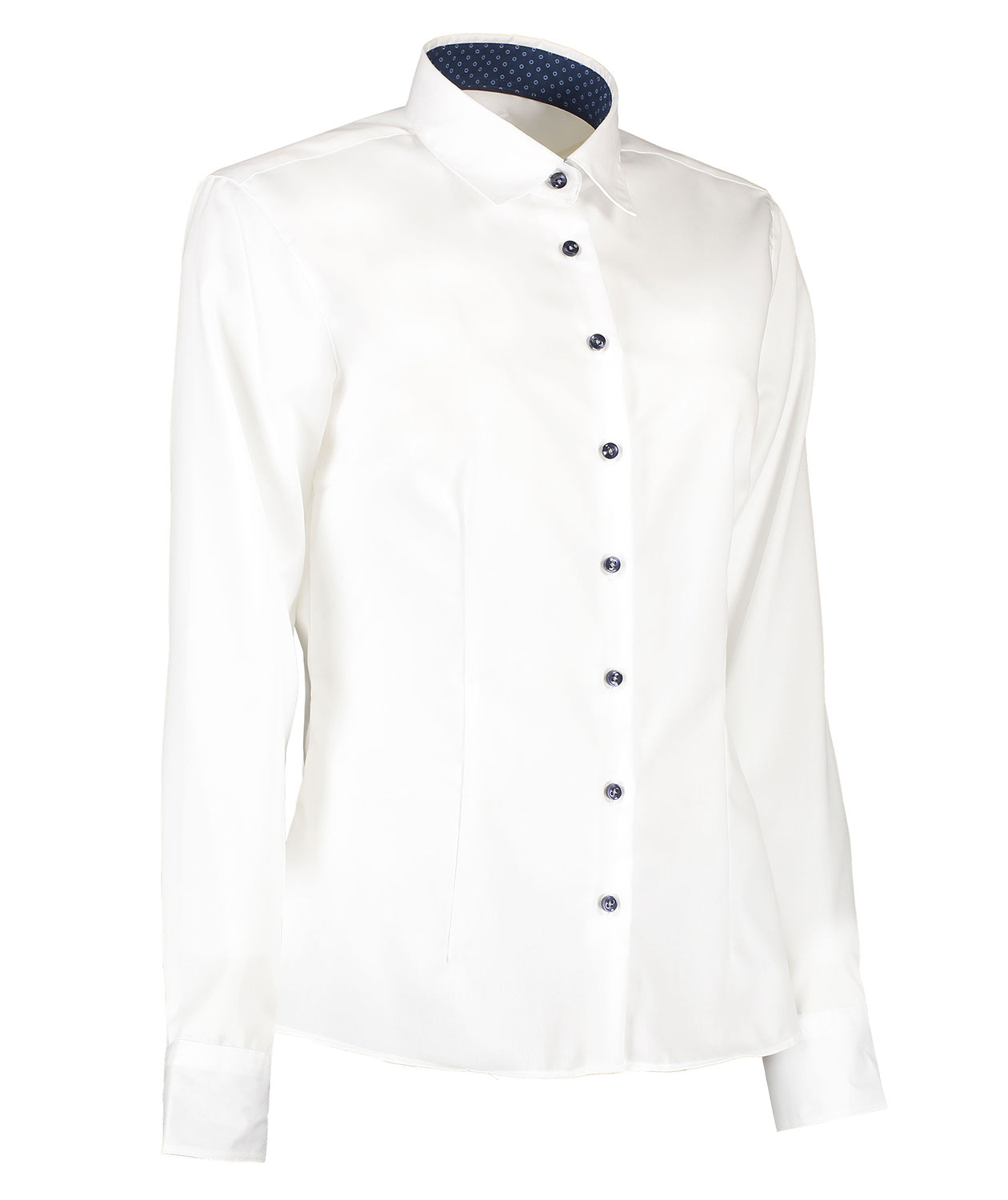 Seven Seas Fine Twill Virginia Modern fit skjorta dam, Vit, large image number 2