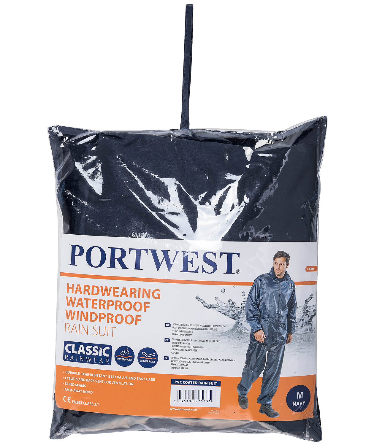 Portwest rain set, Marine Blue, large image number 2