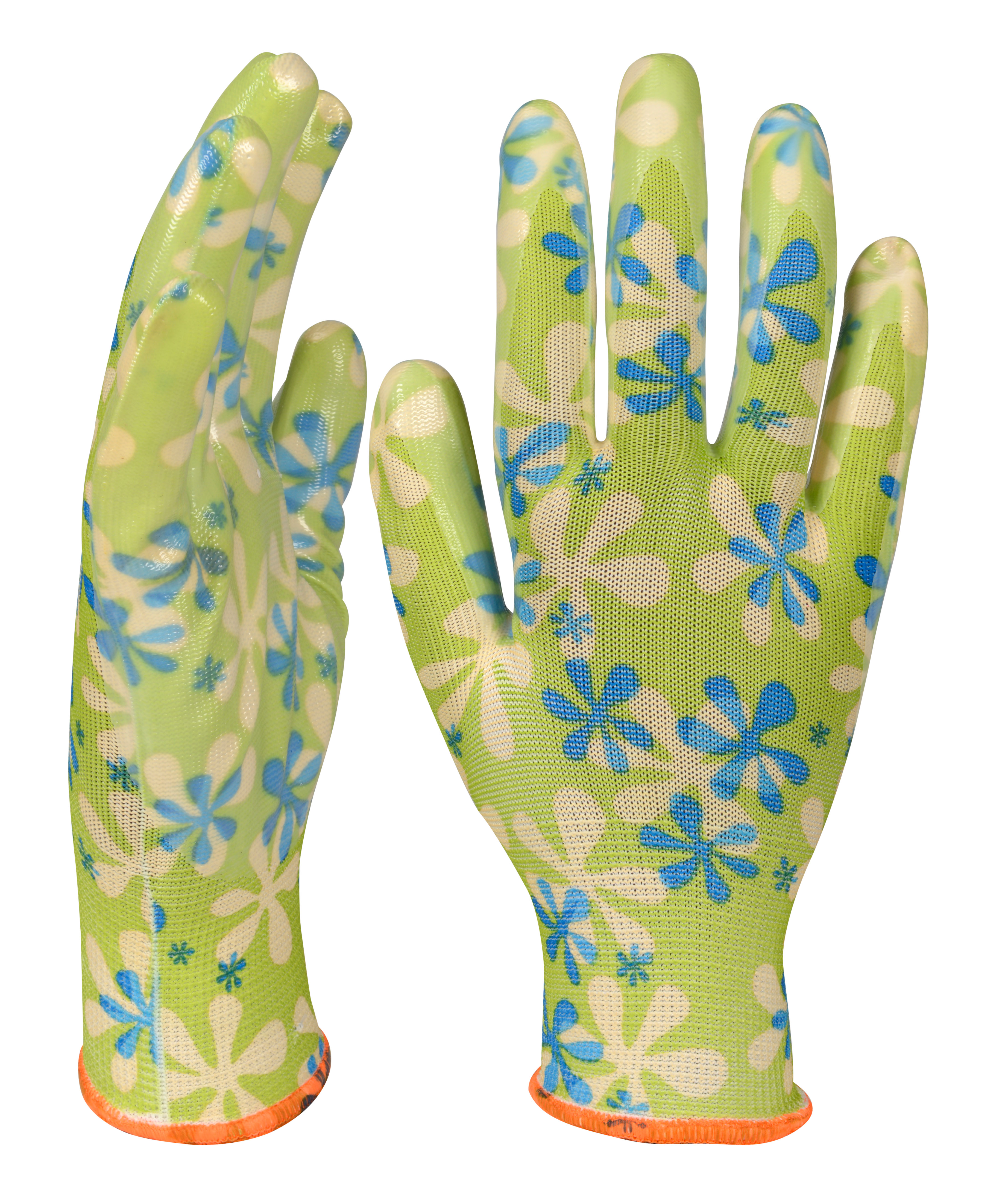 OX-ON Garden Basic 5003 work gloves, Green/Blue, Green/Blue, large image number 2