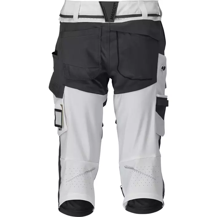 Mascot Customized 3/4-Arbeitshose full stretch, Weiß/Steingrau, large image number 1