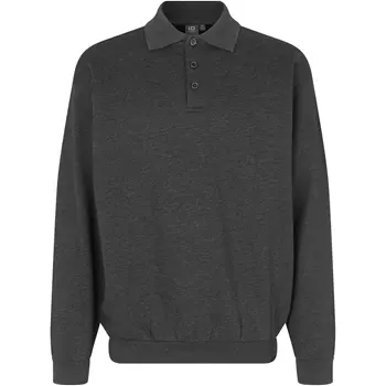 ID Game long-sleeved Polo Sweatshirt, Graphite Melange