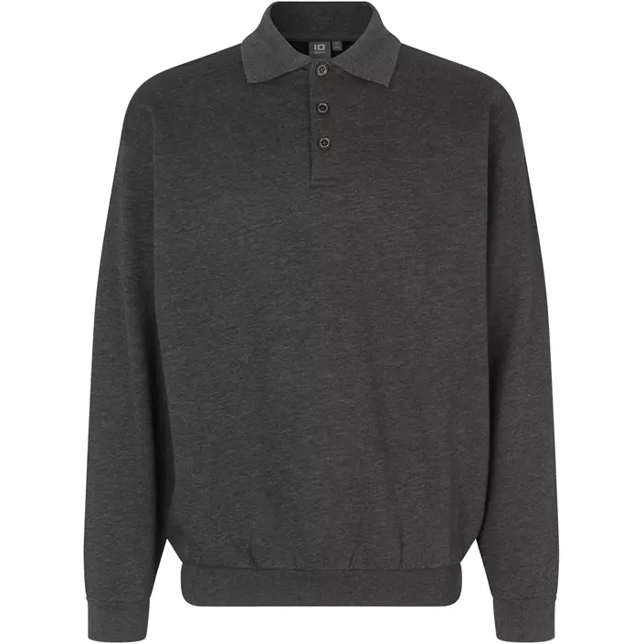 ID Game long-sleeved Polo Sweatshirt, Graphite Melange, large image number 0