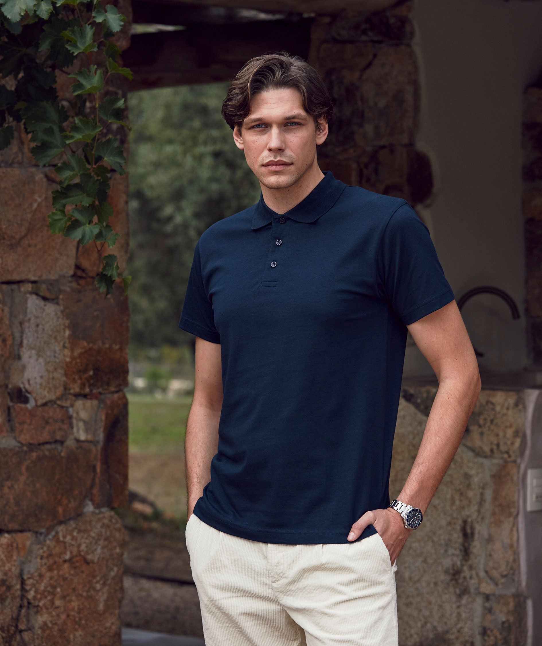 Clique Single Jersey Polo shirt, Dark navy