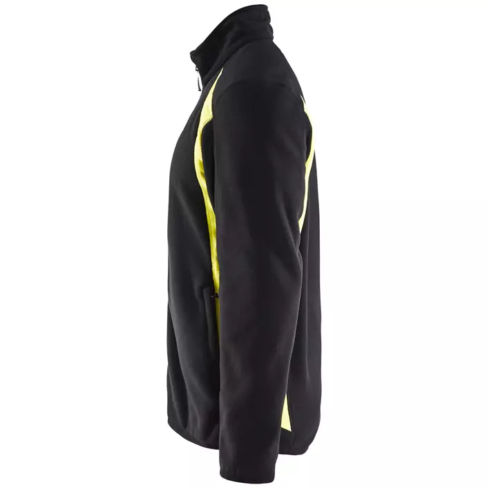 Blåkläder Unite fleece jacket, Black/Hi-Vis Yellow, large image number 2