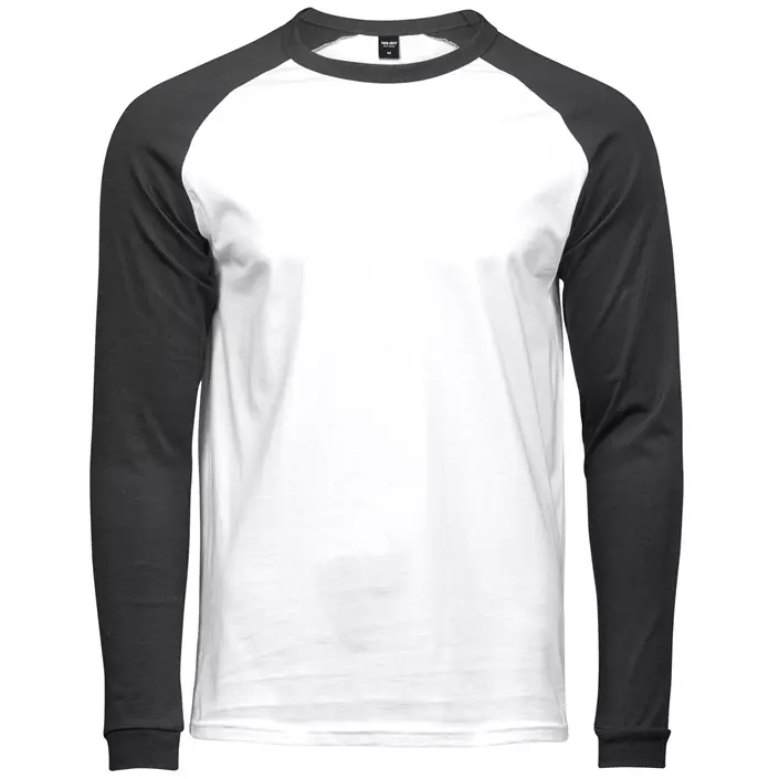 Tee Jays Baseball långärmad T-shirt, Vit/Svart, large image number 0