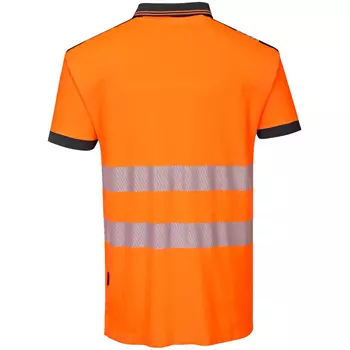 Portwest PW3 polo T-shirt, Hi-Vis Orange/Sort