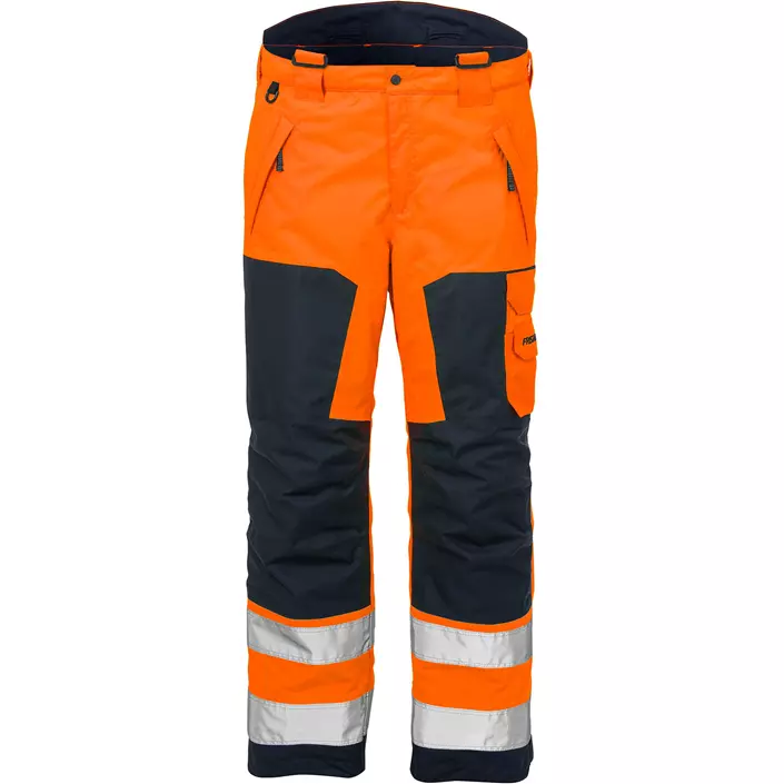 Fristads Airtech® winter trousers 2035, Hi-vis Orange/Marine, large image number 2