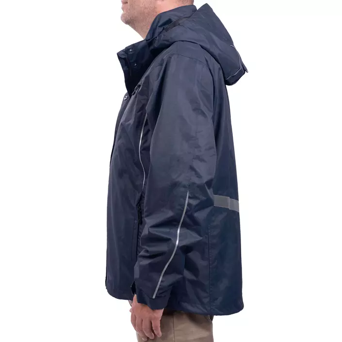 Pitch Stone Active-Pro Zip-in regnjakke, Navy, large image number 6