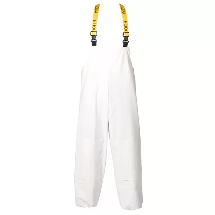 Elka PU rain bib and brace trousers, White, large image number 0