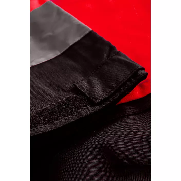 Lyngsoe Handwerker-Regenhose, Hi-Vis rot/schwarz, large image number 4