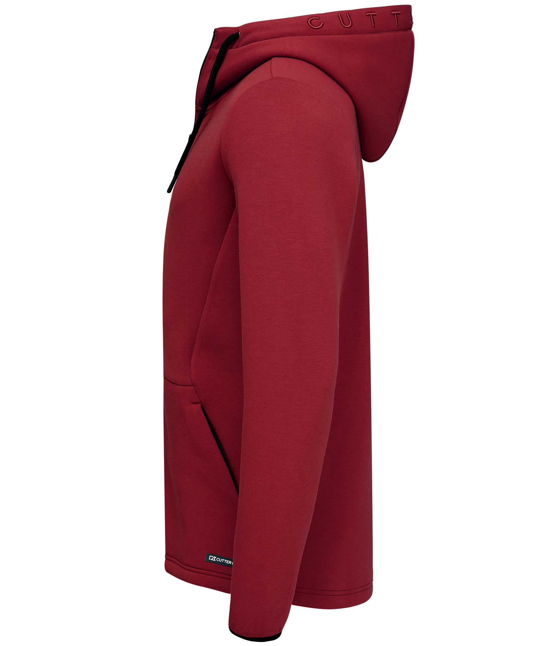Cutter & Buck Pemberton hoodie with full zipper, Burgundy, large image number 3