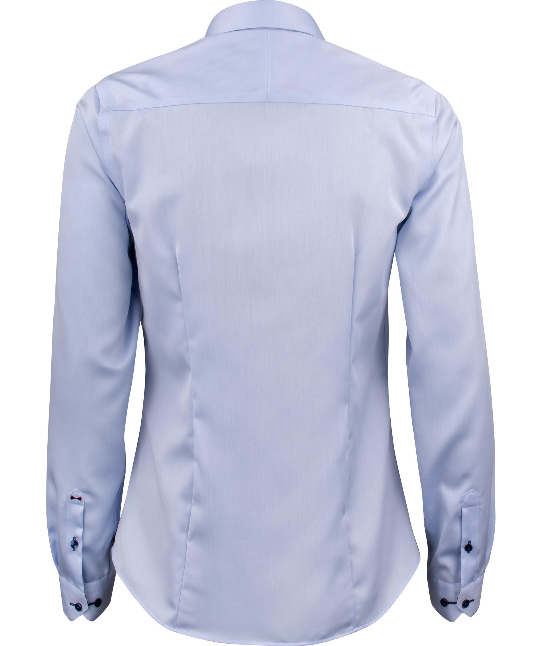 J. Harvest & Frost Twill Red Bow 20 lady fit skjorta, Sky Blue/Navy, large image number 1