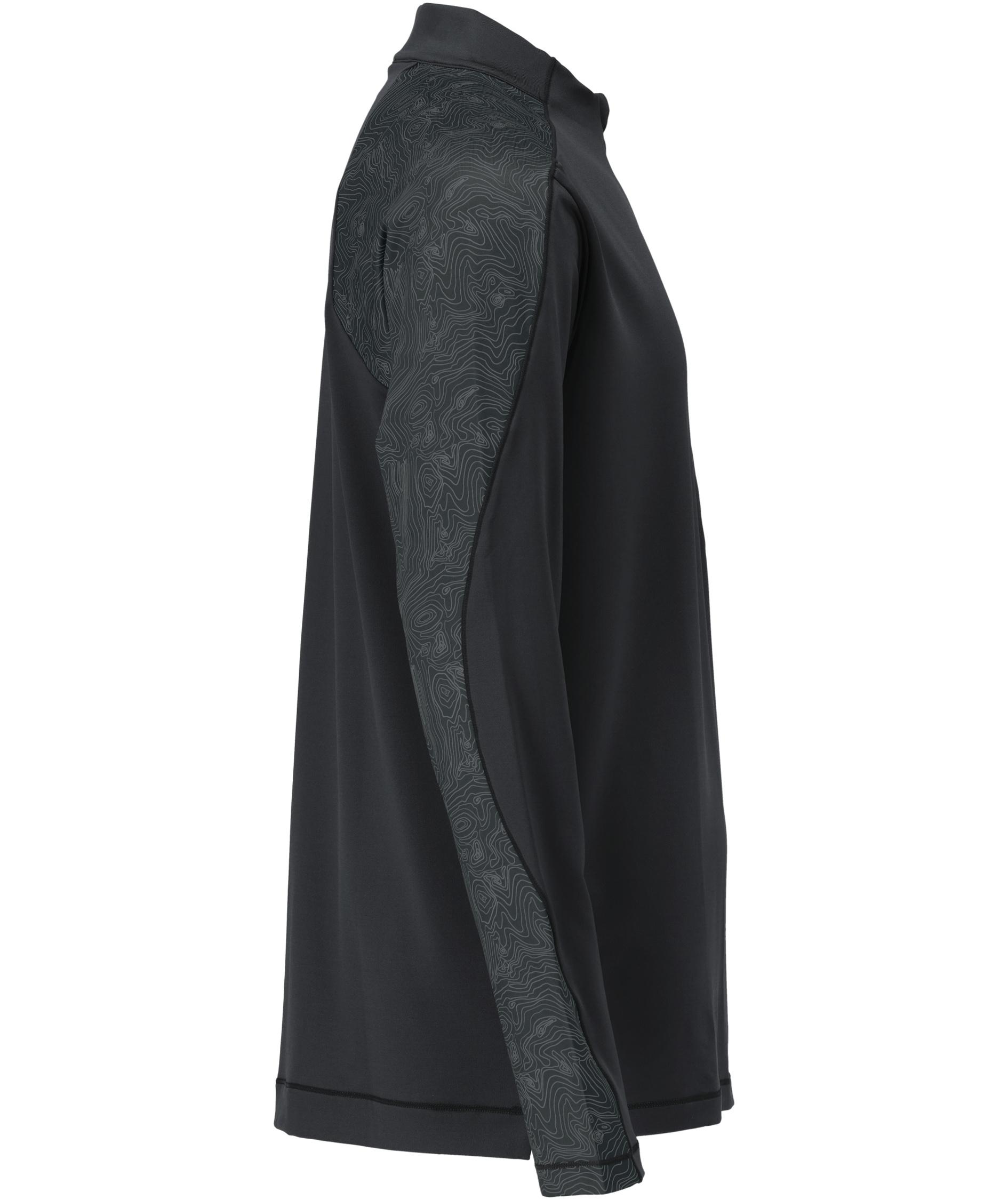 Mascot Customized half zip lang&aelig;rmet T-shirt, Sort, large image number 2