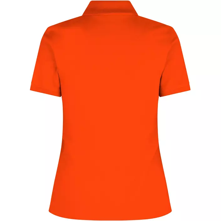 ID dame Pique Polo T-shirt med stretch, Orange, large image number 1