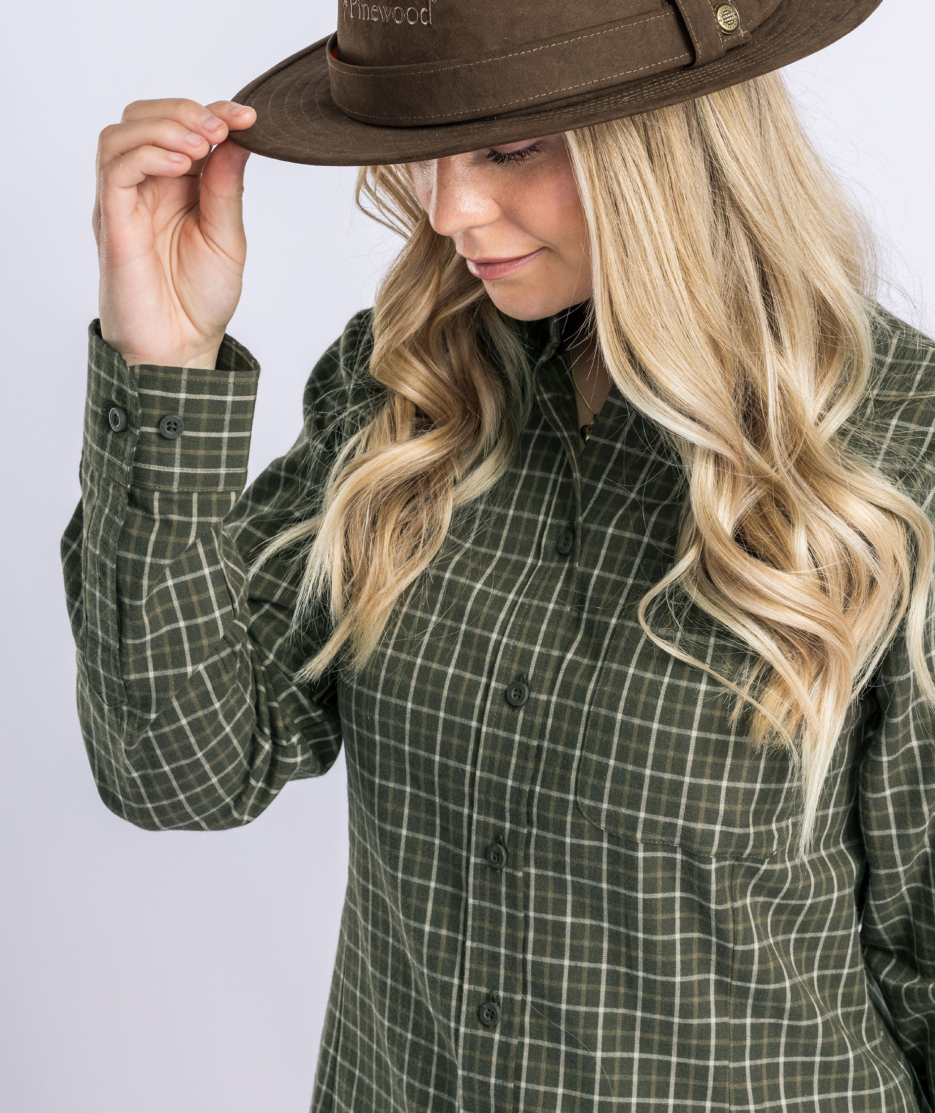 Pinewood Nydala Grouse dameskjorte, Moss green, large image number 4