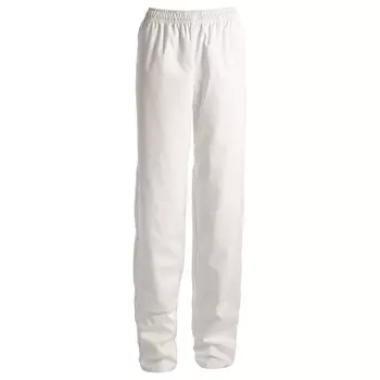 Kentaur HACCP-approved jogging trousers with press stud fastening by the foot, White