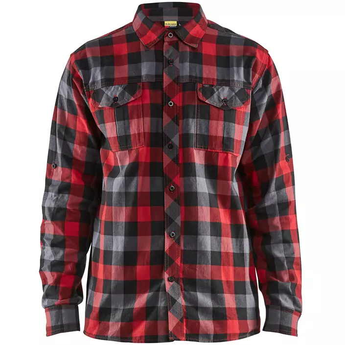 Blåkläder flannel snekkerskjorte, Rød/Svart, large image number 0