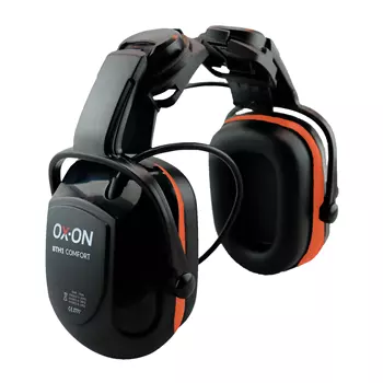 OX-ON BTH1 Comfort høreværn til hjelmmontering, Sort/Rød