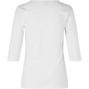 ID Stretch women's T-shirt with 3/4-length sleeves, White