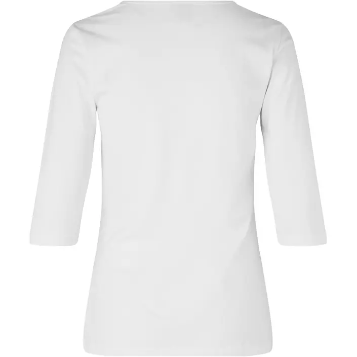 ID Stretch dame T-shirt med 3/4-ærmer, Hvid, large image number 1