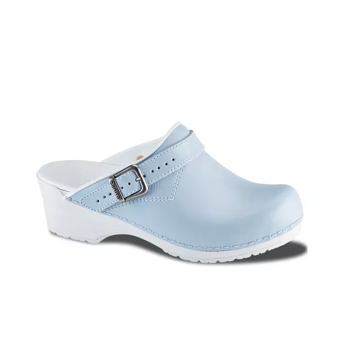 Sanita Pastel Damen Clogs mit Fersenriemen, Hellblau, large image number 0