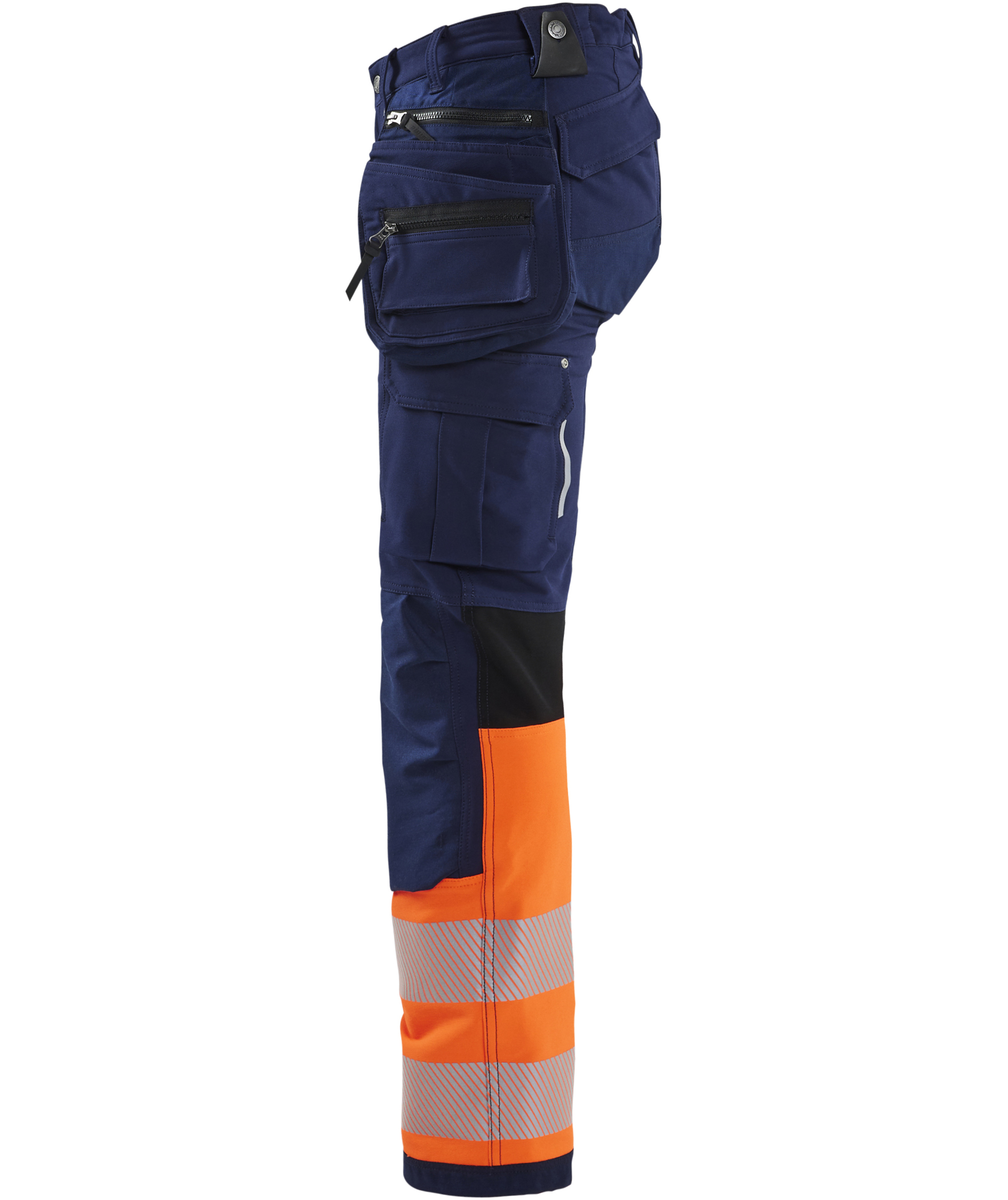 Bl&aring;kl&auml;der Damen Handwerkerhose full stretch, Marine/Hi-Vis Orange, large image number 5
