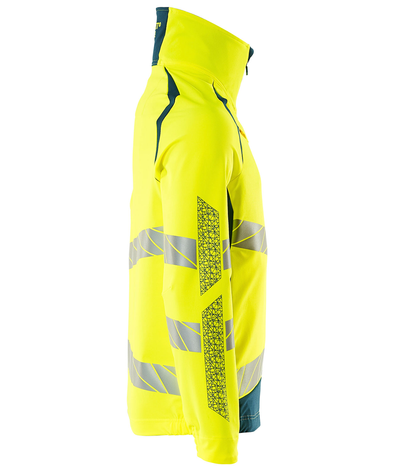 Mascot Accelerate Safe Jacke full stretch, Hi-Vis Gelb/Dunkelpetroleum, large image number 3