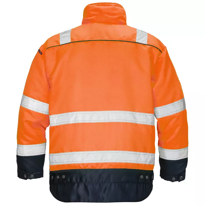 Fristads winter jacket 444, Orange/Marine, large image number 1