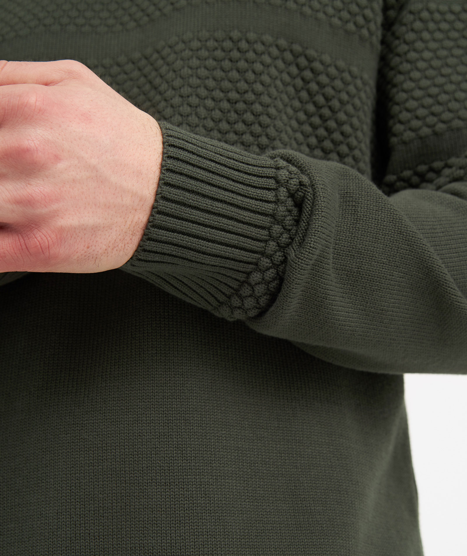 Clipper Aarhus knitted pullover, Dark olives, large image number 4