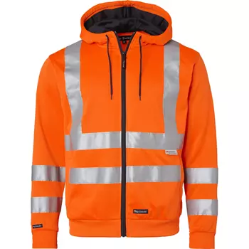 Top Swede hoodie with zipper 4429, Hi-vis Orange