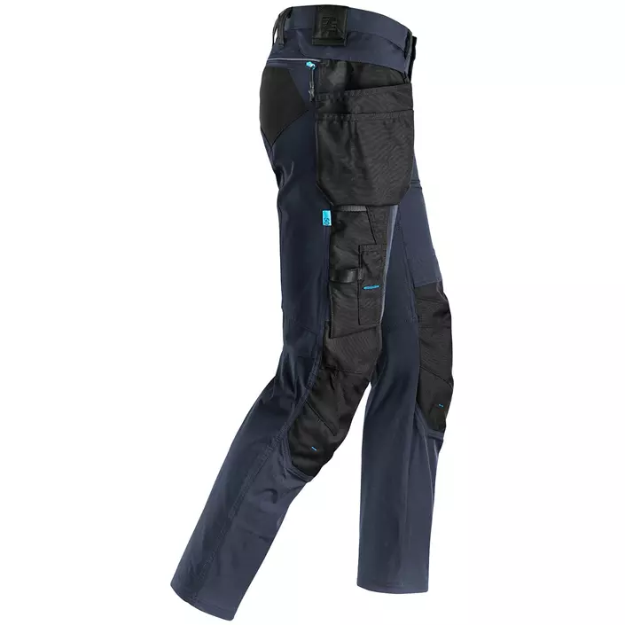 Snickers LiteWork håndværkerbukser full stretch, Navy/Sort, large image number 3