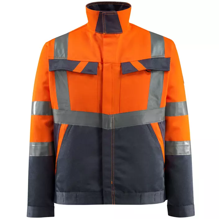 Mascot Safe Light Forster work jacket, Hi-Vis Orange/Dark Marine, large image number 0