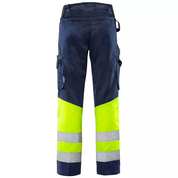 Fristads Green work trousers 2649 GPLU, Marine/Hi-Vis yellow, large image number 1