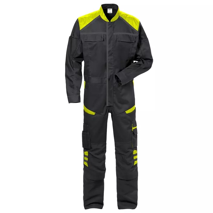 Fristads coverall 8555, Black/Hi-Vis Yellow, large image number 0