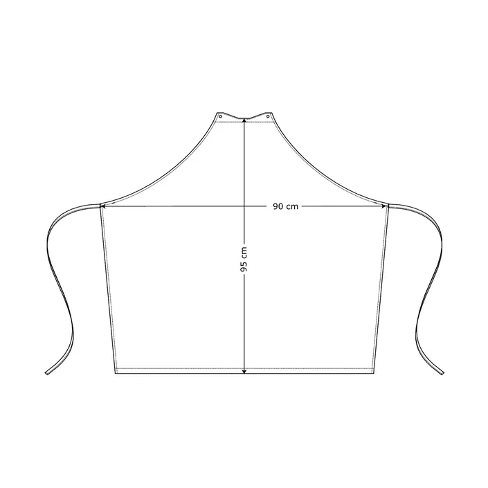 Kentaur snap-on bib apron, White, White, large image number 1