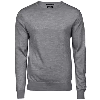 Tee Jays Crew Neck pullover with merino wool, Light Grey