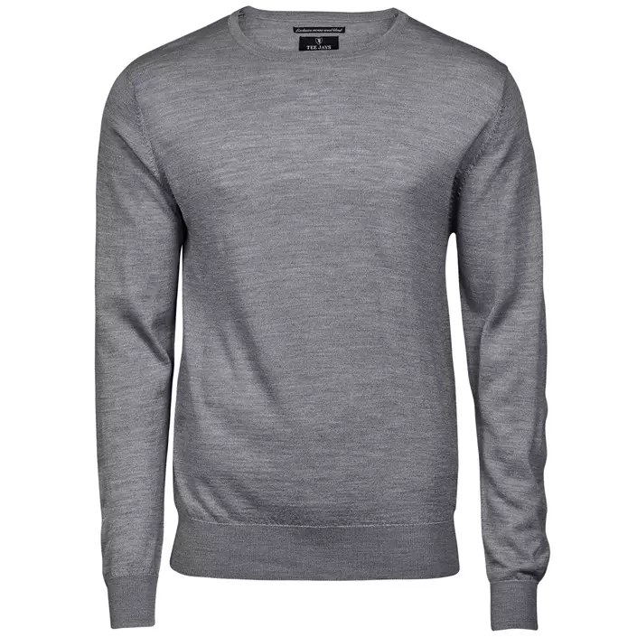 Tee Jays Crew Neck trøje med merinould, Lysegrå, large image number 0