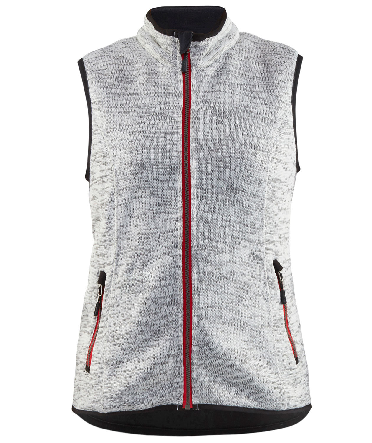 Bl&aring;kl&auml;der knit women's vest, Grey Melange/Red, large image number 0
