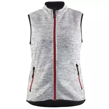 Blåkläder knit women's vest, Grey Melange/Red