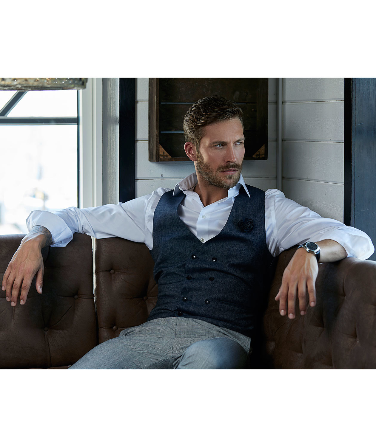 Tee Jays Luxury Slim fit skjorte, Hvid, large image number 1