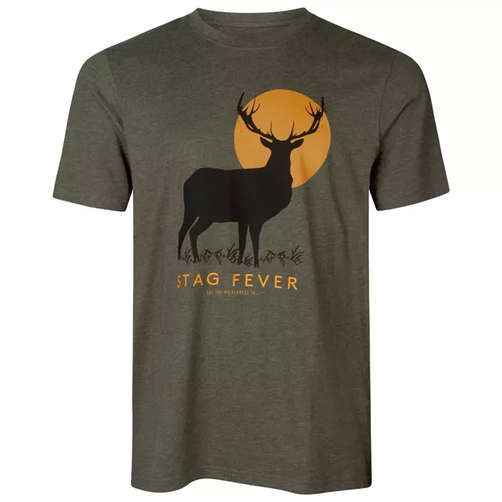 Seeland Stag Fever T-skjorte, Pine Green Melange, large image number 0