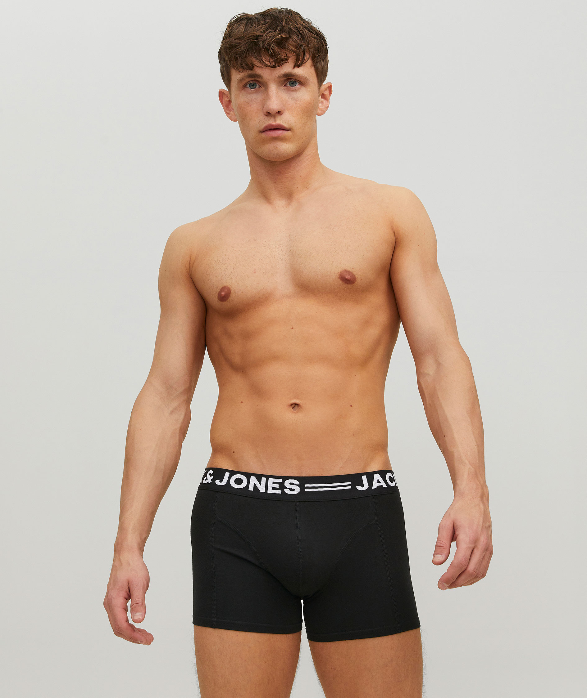 Jack & Jones Sense 3-pak boxershorts, Sort
