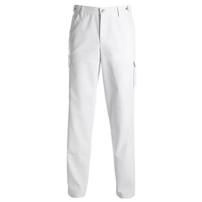 Kentaur  chefs trousers with patch pocket and extra leg length, White, large image number 0