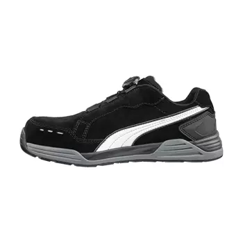 Puma Airtwist Black Low Disc safety shoes S3, Black/White