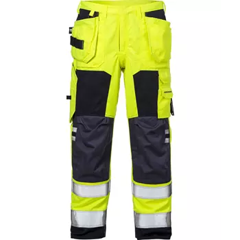 Fristads Flamestat craftsman trousers 2075, Hi-vis Yellow/Marine