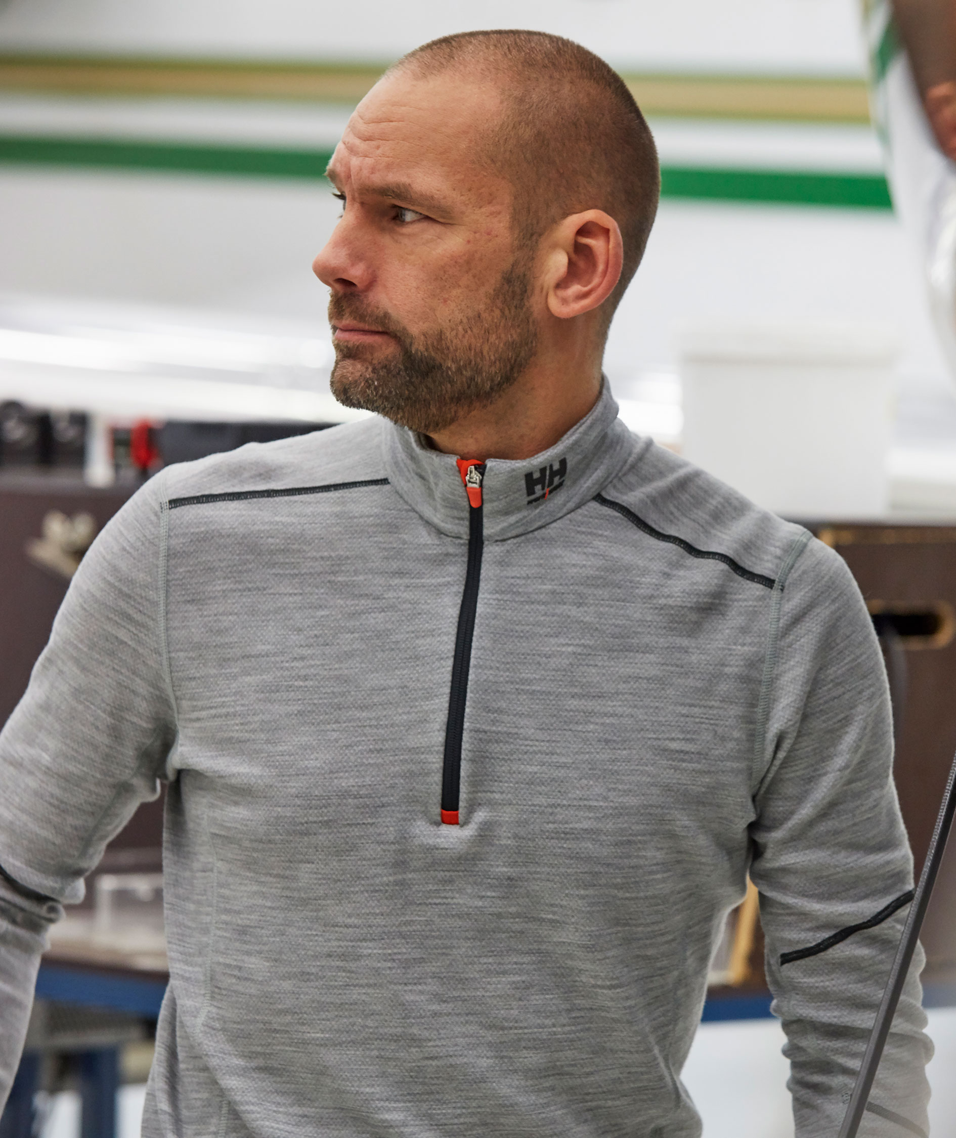 Helly Hansen Lifa half zip undershirt with merino wool, Grey Melange, large image number 4