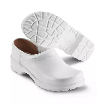 Sika Comfort clogs with heel cover OB, White