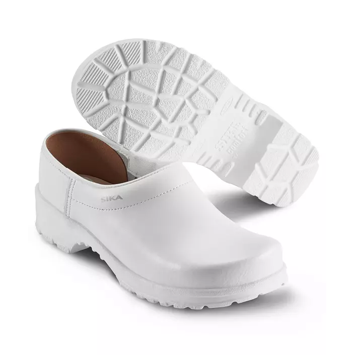 Sika Comfort clogs with heel cover OB, White, large image number 0